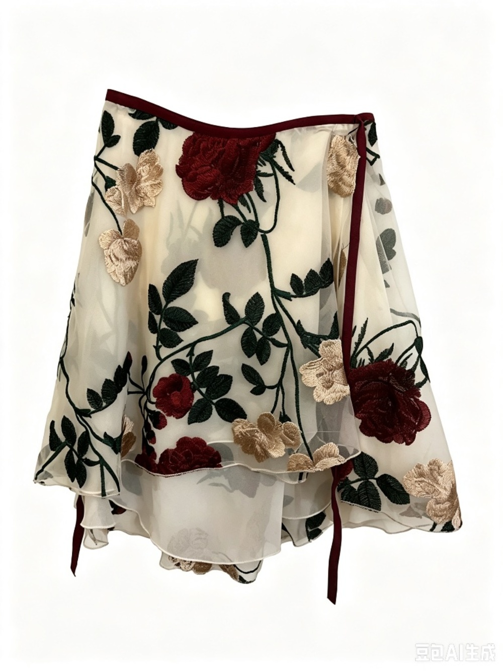 Dreamy Rose Embroidered Wrap Ballet Skirt | One Size
